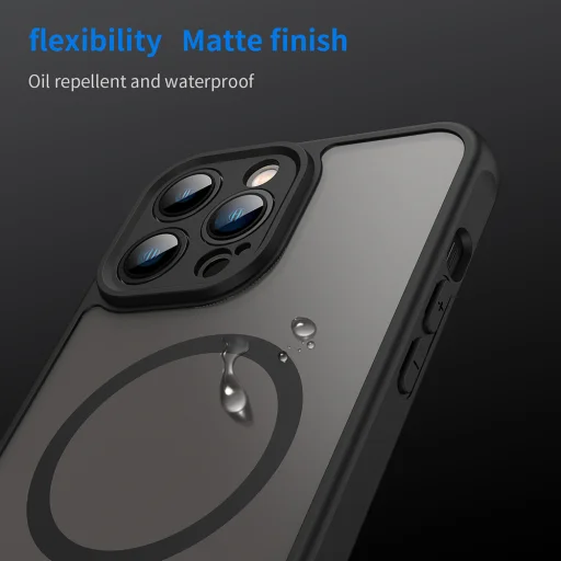 iPhone 13 Pro - Techsuit - HaloFrost II MagSafe tok - Fekete - 6