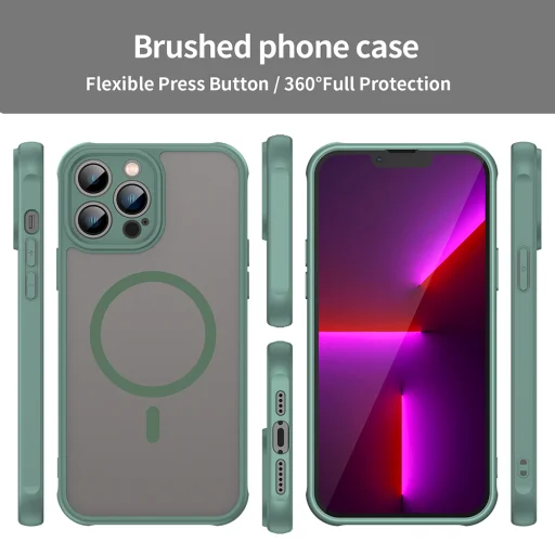  iPhone 13 Pro Max Zöld Techsuit HaloFrost II MagSafe tok - 3