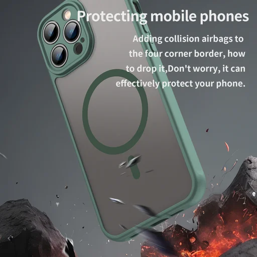  iPhone 13 Pro Max Zöld Techsuit HaloFrost II MagSafe tok - 6