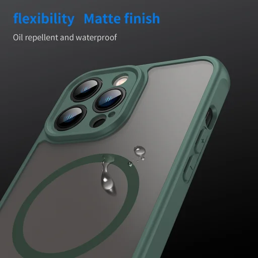  iPhone 13 Pro Max Zöld Techsuit HaloFrost II MagSafe tok - 5