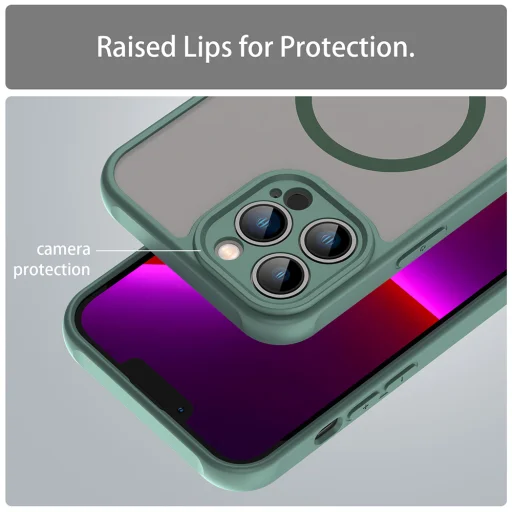  iPhone 13 Pro Max Zöld Techsuit HaloFrost II MagSafe tok - 4