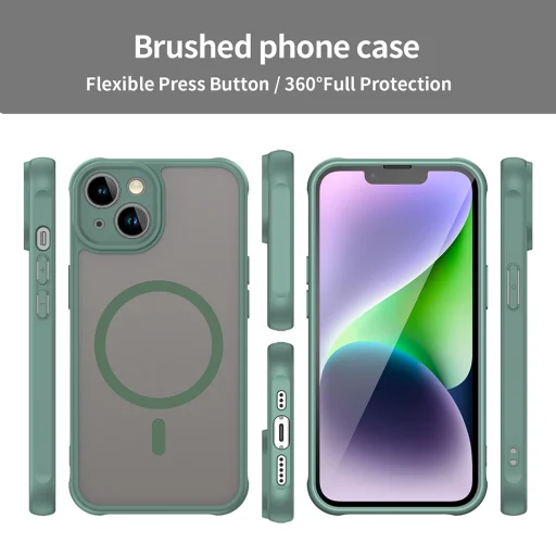 Techsuit - HaloFrost II MagSafe tok - iPhone 13 - Zöld - 3