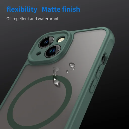 Techsuit - HaloFrost II MagSafe tok - iPhone 13 - Zöld - 4