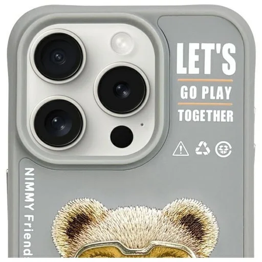 NIMMY tok COOL&CUTE 2.0 Bear for IPHONE 15 Pro Max szürke - 3