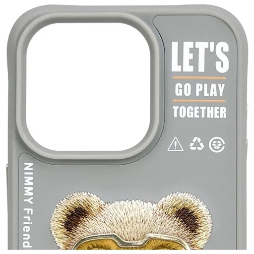 NIMMY tok COOL&CUTE 2.0 Bear for IPHONE 15 Pro Max szürke - 6