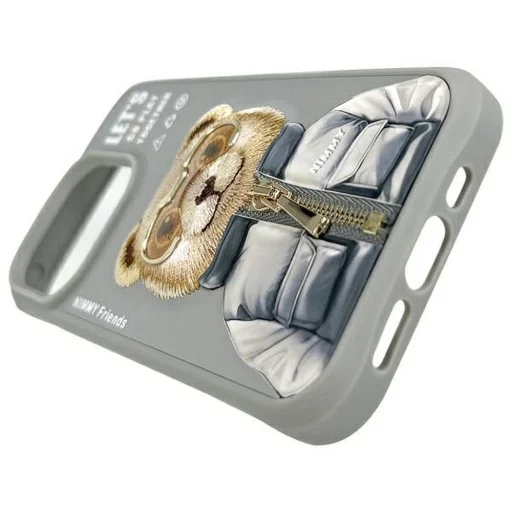 NIMMY tok COOL&CUTE 2.0 Bear for IPHONE 15 Pro Max szürke - 7