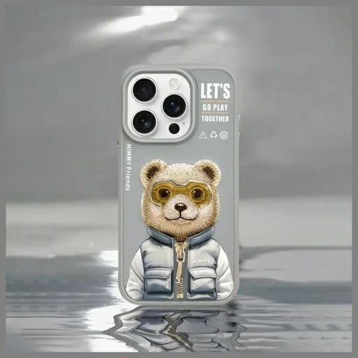 NIMMY tok COOL&CUTE 2.0 Bear for IPHONE 15 Pro Max szürke - 10