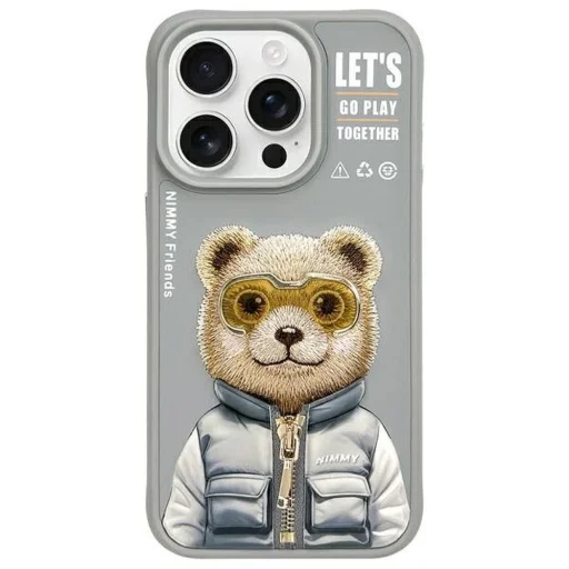 NIMMY tok COOL&CUTE 2.0 Bear for IPHONE 15 Pro Max szürke - 1