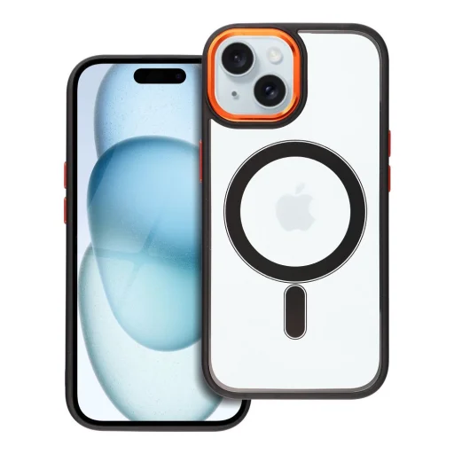 COLOR EDGE MAG COVER tok, kompatibilis MagSafe-val IPHONE 15-höz fekete arany - 1