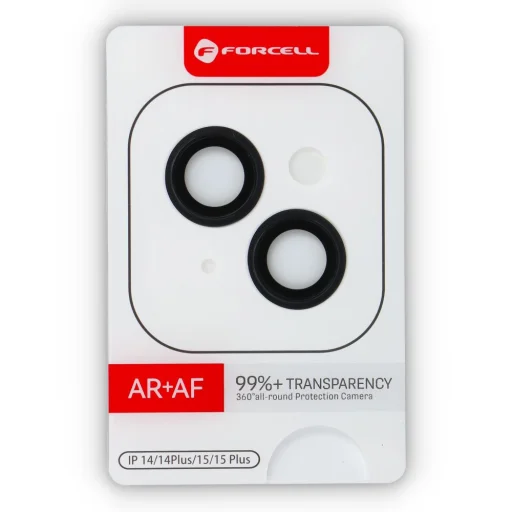 Forcell Premium edzett üveg kamera lencse védő - iPhone 14 / 14 Plus Fekete üvegfólia - 4