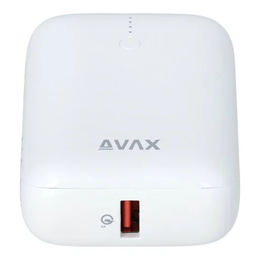 CHG AVAX PB105W MINI PD/Type-C 20W gyorstöltő Powerbank 10.000mAh, fehér - 1