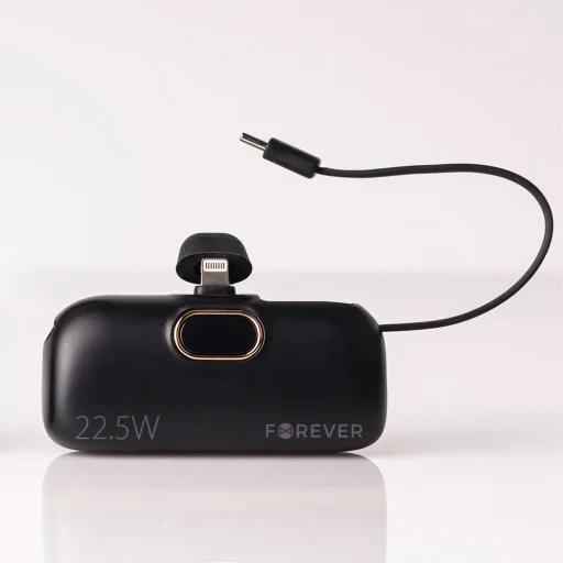 Forever mini power bank MTB-100 22.5W 5000 mAh Lightning fekete - 4