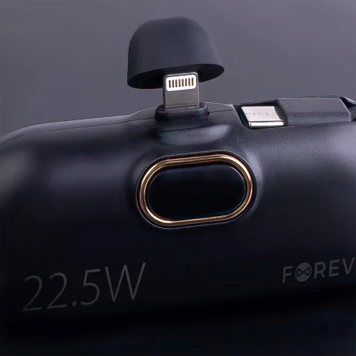 Forever mini power bank MTB-100 22.5W 5000 mAh Lightning fekete - 5