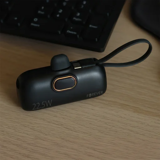 Forever mini power bank MTB-100 22.5W 5000 mAh Lightning fekete - 8