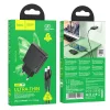 HOCO vékony fali töltő Type C + kábel Type C - Lightning PD QC 30W N37 fekete thumbnail