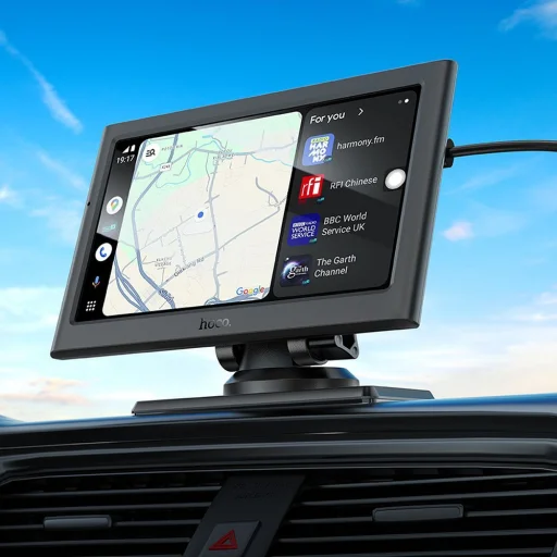 Hoco 7 hüvelykes vezeték nélküli hordozható autós képernyő fekete - 8