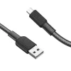 Kábel USB A - Micro USB Hoco 2,4A 1 m X69 fekete fehér thumbnail