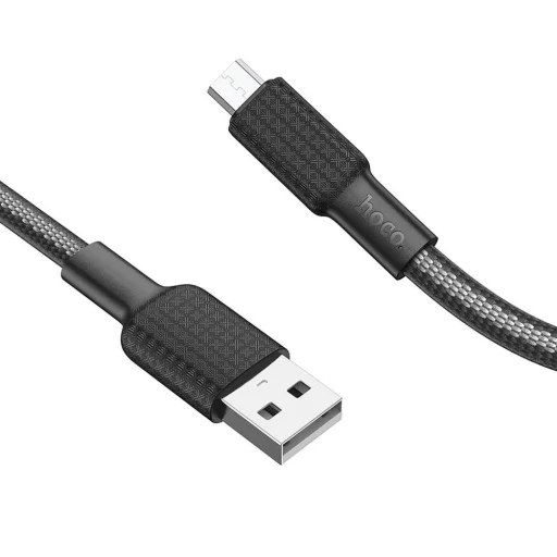 Kábel USB A - Micro USB Hoco 2,4A 1 m X69 fekete fehér - 2