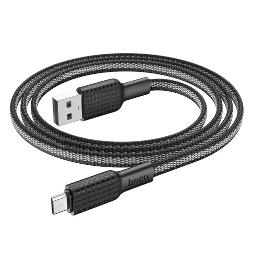Kábel USB A - Micro USB Hoco 2,4A 1 m X69 fekete fehér - 3