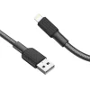 Lightning USB kábel Hoco 2,4A 1 m X69 fekete-fehér thumbnail