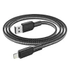 Lightning USB kábel Hoco 2,4A 1 m X69 fekete-fehér thumbnail