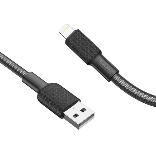 Lightning USB kábel Hoco 2,4A 1 m X69 fekete-fehér - 2