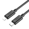Kábel USB C - Lightning Hoco PD 2,4A 20W 1 m fekete thumbnail