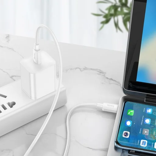 USB C - USB C kábel Hoco 3A 60W 1 m X96 fehér - 3