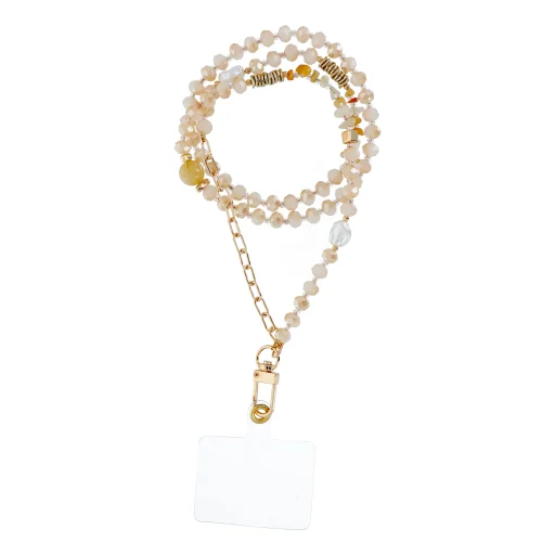 STONE telefontartó nyakpánt / zsinór hossza 82 cm (41 cm a hurokban) / nyakra - narancs - 1