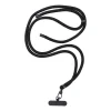 SWING (8mm) telefontartó nyakpánt, állítható hosszúságú telefontartó zsinór, 165 cm hosszúságú (hurokban max 82,5 cm) - vállon vagy nyakon viselhető - fekete thumbnail