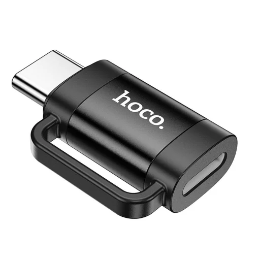 Adapter OTG USB C - Lightning Hoco 3A UA31E fekete - 2