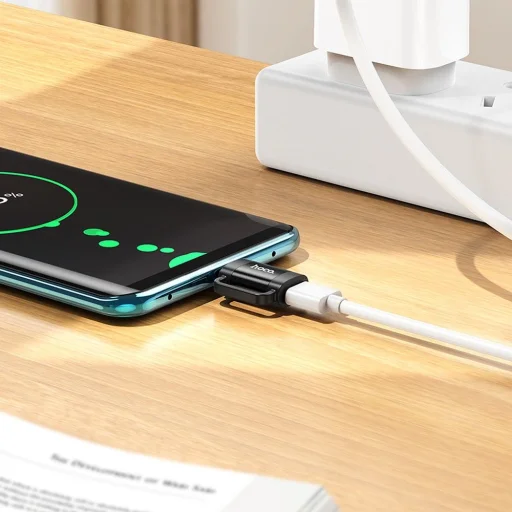 Adapter OTG USB C - Lightning Hoco 3A UA31E fekete - 4