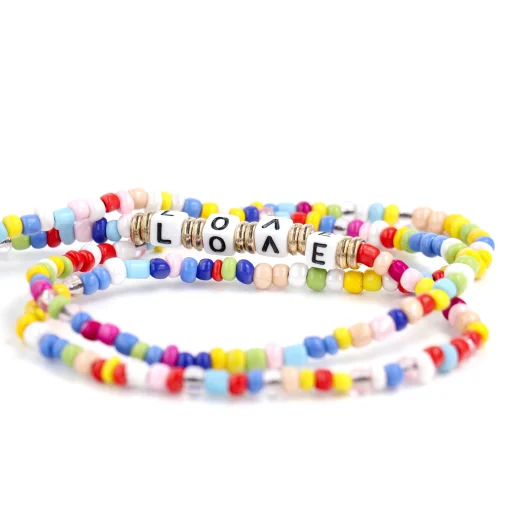 PIXIE telefon csuklópánt / hosszúság 68 cm (34 cm hurkolva) / nyakon - gyöngyök - 5