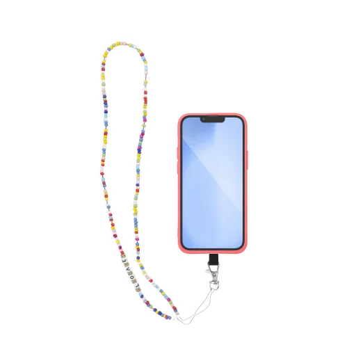 PIXIE telefon csuklópánt / hosszúság 68 cm (34 cm hurkolva) / nyakon - gyöngyök - 8