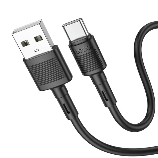 USB A - USB C Hoco 3A 1 m X83 fekete kábel - 1