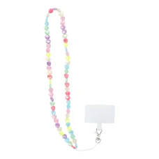 PIXIE nyakpánt telefonhoz, medál / zsinór hossza 68cm (hurokban 34cm) / nyakban - szívek