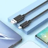 Lightning USB kábel USB A - Lightning Hoco 2,4A 1 m fekete thumbnail