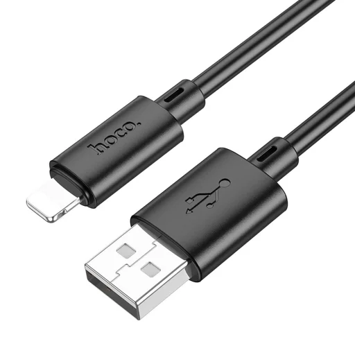 Lightning USB kábel USB A - Lightning Hoco 2,4A 1 m fekete - 1