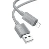 Hoco USB-A - Lightning kábel 2,4A 1 m X107 szürke