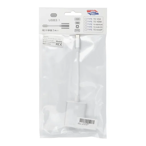 Adaptér Type C (apa) VGA-hoz fehér - 3
