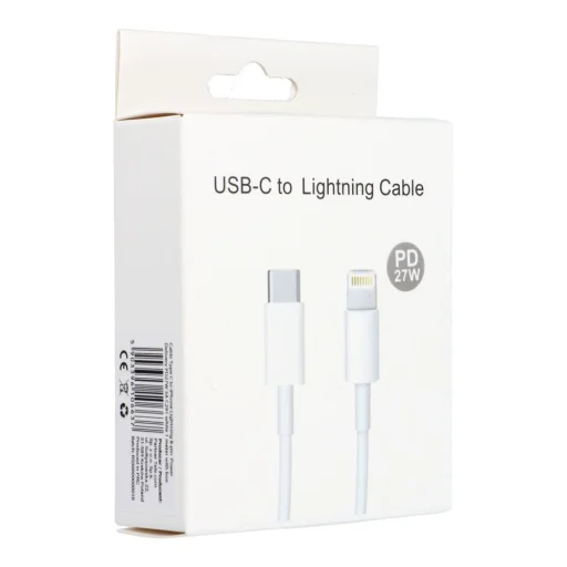 C típusú kábel Lightning PD 3A 27W C291 BOX 1 m fehér - 3