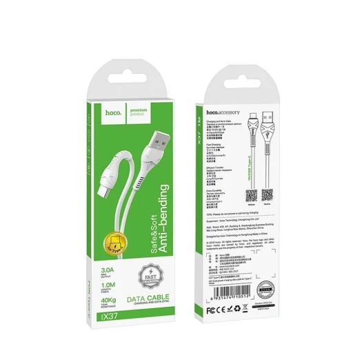 USB kábel A-tól USB-C-ig Hoco 1 m X37 fehér - 5