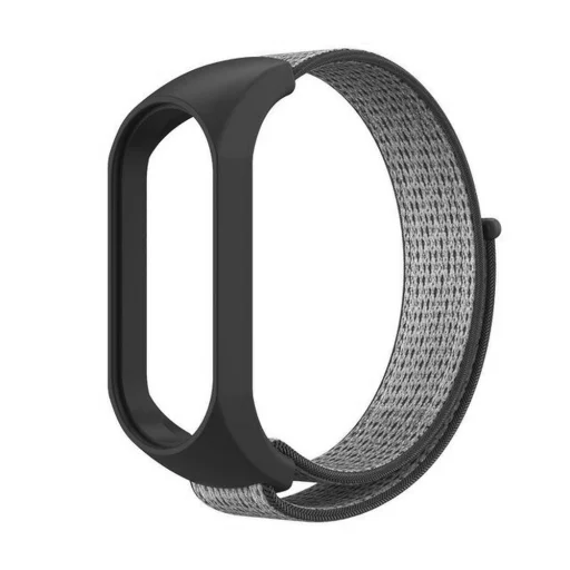 Nylon szíj Xiaomi Mi Band 5 / 6 / 7 számára szürke - 2