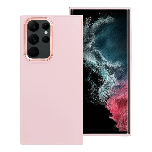 FRAME tok Samsung Galaxy S22 Ultra púderrózsaszín tok - 3