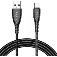 VEGER kábel USB A - Type C 2,4A V104 1,2 m fekete