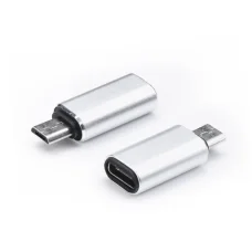 Adapter Typ C (női) - Micro USB (férfi) ezüst