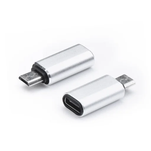 Adapter Typ C (női) - Micro USB (férfi) ezüst - 1