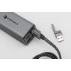 FORCELL F-ENERGY C241 4 az 1-ben kábel Type C / USB A Type C / Lightning QC PD 3A 60W 1 m króm thumbnail