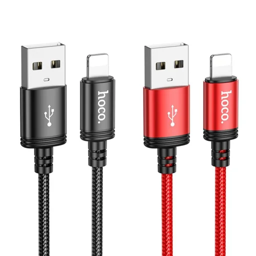 USB A - Lightning Hoco 2,4A 1 m X89 fekete kábel - 4