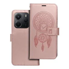 MEZZO fliptok XIAOMI Redmi Note 14 5G-hez álomfogó rózsaarany tok